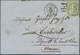 Schweiz: 1858, Sitzende Helvetia 40 Rappen Mit Grünem Seidenfaden Als Späte Einzelfrankatur (gelöst - Used Stamps
