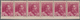 Spanien: 1925, King Alonso XIII. 4pta. Lilac-carmine Horizontal Strip Of Six From Lower Margin Centr - Sonstige & Ohne Zuordnung