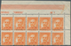 Spanien: 1938, Fermin Salvochea Y Alvarez 60c. Orange Four Blocks Of Ten From Upper Right Corners Wi - Sonstige & Ohne Zuordnung