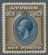 Zypern: 1928, "50 Jahre Britische Verwaltung" 1 Pfund In Tadelloser Ungebrauchter Erhaltung Mit Nur - Other & Unclassified