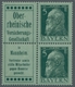 Bayern - Zusammendrucke: 1911, Bayern Partie Zusammendrucke 5 Pf. Luitpold, W U.WZ 1.44 U. 1.45, Wz - Sonstige & Ohne Zuordnung