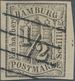 Hamburg - Marken Und Briefe: 1859: ½ Schilling Schwarz, Allseits Voll- Bis Breitrandig Geschnitten, - Hamburg