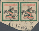 Helgoland - Marken Und Briefe: 1879, 1 Sch. Im Waagerechten Paar Auf Briefstück Mit Kreisbogenstempe - Helgoland