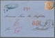 Thurn & Taxis - Marken Und Briefe: 1859; 30 Kreuzer Orange Als Solofrankatur Auf Blauem Faltbrief Na - Sonstige & Ohne Zuordnung