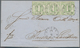 Thurn & Taxis - Marken Und Briefe: 1866, 1 Kr. Gelblichgrün, Waagerechter Dreierstreifen, Oben Teils - Sonstige & Ohne Zuordnung