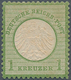 Deutsches Reich - Brustschild: 1872, Kleiner Schild 1 Kr. Grün, Farbfrisches Exemplar In üblicher Zä - Other & Unclassified