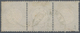 Deutsches Reich - Brustschild: 1872, Kleiner Schild 7 Kr. Ultramarin Im 3er Streifen Mit K1 "MANNHEI - Sonstige & Ohne Zuordnung