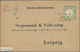 Deutsches Reich - Brustschild: 1872, Großer Schild 1/3 Gr. Dunkelgrün Auf Vordruck-Bücherzettel Mit - Sonstige & Ohne Zuordnung