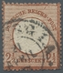 Deutsches Reich - Brustschild: 1872; Großer Schild 2 1/2 Lilabraun Mit Hufeisenstempel Von Hamburg E - Sonstige & Ohne Zuordnung
