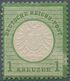 Deutsches Reich - Brustschild: 1872 Großer Schild 1 Kr. In B-Farbe Dunkelgrün Mit Rechts Unten Farba - Sonstige & Ohne Zuordnung