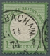 Deutsches Reich - Brustschild: 1872, 1 Kreuzer Großer Brustschild Grausmaragdgrün Entwertet Mit Eink - Other & Unclassified