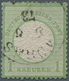 Deutsches Reich - Brustschild: 1872, Großer Schild 1 Kr. Hellgrün Mit DOPPELPRÄGUNG Und K1 "WORMS 5 - Sonstige & Ohne Zuordnung