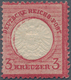 Deutsches Reich - Brustschild: 1872, Großer Schild 3 Kr. Karmin Ungebraucht Mit Versetztem Doppeldru - Other & Unclassified