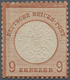 Deutsches Reich - Brustschild: 1872, Großer Schild 9 Kr. Rötlichbraun, Ungebraucht Ohne Gummi, Farbf - Other & Unclassified