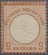 Deutsches Reich - Brustschild: 1872, Großer Schild 9 Kr. Rötlichbraun, Ungebraucht Ohne Gummi, Farbf - Sonstige & Ohne Zuordnung