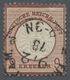 Deutsches Reich - Brustschild: 1872; 9 Kreuzer Lilabraun Gestempelt "Frankfurt A.M. 9.2.73" In Typis - Other & Unclassified