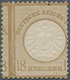 Deutsches Reich - Brustschild: 1872, Großer Schild 18 Kr. Ockerbraun Ungebraucht Mit Stark Verschobe - Sonstige & Ohne Zuordnung