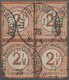 Deutsches Reich - Brustschild: 1872, Großer Schild "2½" Auf 2½ Gr. Rotbraun Im Viererblock Mit K1 "H - Other & Unclassified