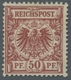 Deutsches Reich - Krone / Adler: 1889, "Krone/Adler" 50 Pfennig Rötlichbraun Ungebraucht Signiert Wa - Gebraucht