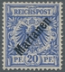 Deutsche Kolonien - Marianen: 1899, 20 Pfg. Diagonaler Aufdruck, Taufrisches Exemplar Mit Zarter Haf - Marianen