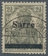 Deutsche Abstimmungsgebiete: Saargebiet: 1920, "2 ½ Pfg. Germania/Sarre In Bronzegrau Mit Aufdruck I - Briefe U. Dokumente