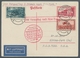 Deutsche Abstimmungsgebiete: Saargebiet: 1931, Katapult Nordatlantik, Zuleitung SAARGEBIET, GA-Karte - Covers & Documents