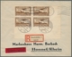 Deutsche Abstimmungsgebiete: Saargebiet: 1935, Volksabstimmung, 5Fr Flugpost Im Eckrand-Viererblock - Covers & Documents