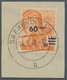 Delcampe - Saarland (1947/56): 1947, "Urdruck"-Ausgabe Komplett Auf Luxusbriefstücken, Einheitlich Mit Aufrecht - Ungebraucht