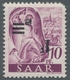 Delcampe - Saarland (1947/56): 1947, "Saar II", Acht Postfrische Werte Mit Kopfstehendem Aufdruck, Einmal Eckza - Ungebraucht