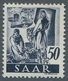 Saarland (1947/56): 1947; Neuauflage 50- Und 60 Pf. Jeweils Ohne Aufdruck Postfrisch In Einwandfreie - Unused Stamps