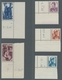 Delcampe - Saarland (1947/56): 1948, "Saar III Mit Druckdatum", Postfrischer Eckrandsatz In Sehr Guter Erhaltun - Unused Stamps