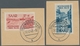 Saarland (1947/56): 1948, "Hochwasserhilfe", Kompletter Satz Je Einzeln Auf Briefstück Mit DILLINGEN - Ungebraucht