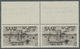 Saarland (1947/56): 1948, "25 Fr. Hochwasserhilfe", Waag. Paar Mit Je Oben Anhängendem Zwischensteg, - Ungebraucht