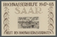 Saarland (1947/56): 1948, "Hochwasser-Blockpaar Als Ministerblocks Auf Kartonpapier", Tadellose Bloc - Ungebraucht