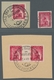 Saarland (1947/56): 1949, "Uni Saar", Gestempeltes Waag. Zwischenstegpaar Mit Einmal PLF I Sowie Ein - Unused Stamps