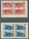 Saarland (1947/56): 1949, "Tag Des Pferdes", Zentral Mit ESST Gestempelter Viererblocksatz Auf Brief - Unused Stamps