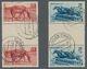 Saarland (1947/56): 1949, "Tag Des Pferdes Als Zwischenstegpaare", Sauber Gestempelter Satz In Tadel - Unused Stamps