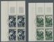 Delcampe - Saarland (1947/56): 1949, "Volkshilfe", Eckrandviererblocksatz Oben Links Mit Je Wert Zentralem VÖLK - Unused Stamps