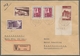 Saarland (1947/56): 1953, "500 Fr. Ludwigskirche Mit Maschinennummer", Bogenecke Mit Zusatzfrankatur - Unused Stamps