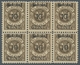 Memel: 1923; 10 C. Auf 400 MK. Dunkelolivbraun, Postfrischer Sechserblock Mit Den Senkrechten Typenp - Klaipeda 1923
