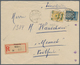 Memel: 1924, 15 Centu A. 20 Mk. In MiF Mit Litauen-Marke Auf Sauberem Orts-R-Brief - Memelgebiet 1923