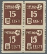 Dt. Besetzung II WK - Estland: 1941; 15 (K9) Waagerecht Ungezähnt Im Postfrischen Viererblock, Selte - Besetzungen 1938-45
