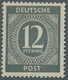 Alliierte Besetzung - Gemeinschaftsausgaben: 1946, "12 Pfg. Ziffer Dunkelgrüngrau", Postfrischer Wer - Sonstige & Ohne Zuordnung