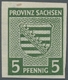 Sowjetische Zone - Provinz Sachsen: 1945, "5 Pfg. Wappen Mit Steigendem Wasserzeichen", Der Spitzenw - Sonstige & Ohne Zuordnung