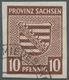 Sowjetische Zone - Provinz Sachsen: 1945, "Goldene Zehn Mit PLF II", Sauber Gestempelter Wert In Tad - Sonstige & Ohne Zuordnung