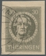 Sowjetische Zone - Thüringen: 1945, "30 Pfg. Olivgrau Geschnitten Auf "w"-Papier", Sauber Gestempelt - Other & Unclassified