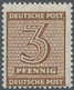 Sowjetische Zone - West-Sachsen: 1945, "3 Pfg. Dunkelbraunocker", Die Seltene Farbe In Tadellos Post - Sonstige & Ohne Zuordnung