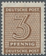 Sowjetische Zone - West-Sachsen: 1945, "3 Pfg. Dunkelbraunocker", Die Seltene Farbe In Tadellos Post - Other & Unclassified