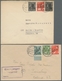 Berlin: 1948, "2 Bis 12 Und 16 Pfg. Schwarzaufdruck" In Unterschiedlichen Stückzahlen Auf Insgesamt - Covers & Documents
