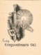 III. Reich, Propagandakarte " Frohe Kriegsweihnacht 1943 " Eines SS Gefreiten Von Halle - Aachen, WHW Stempel - Weltkrieg 1939-45